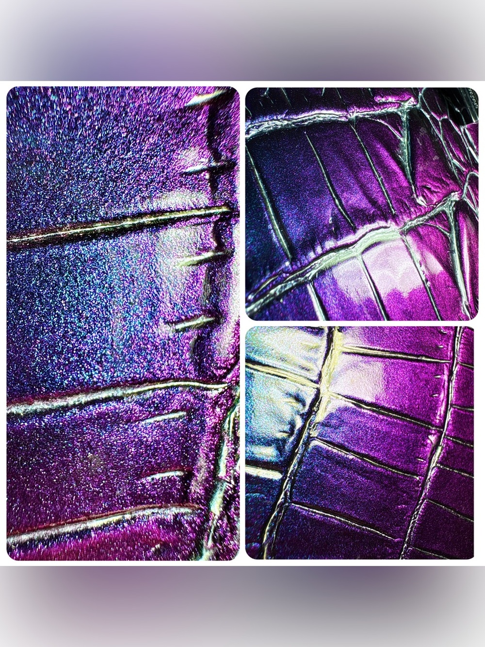 Brahmin NWT Melinda & Veronica - Heroic Purple Kingstone - Shimmer Color Shift - Picture 9 of 17